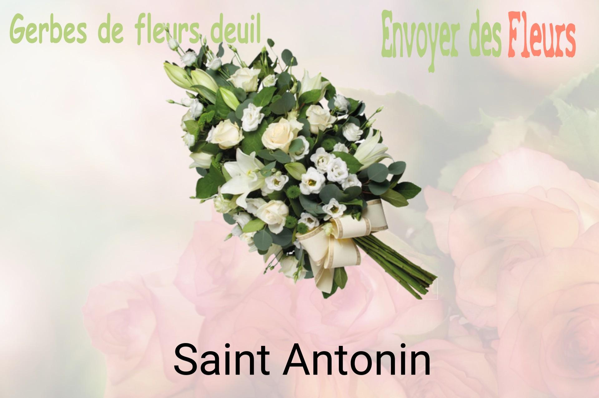 Gerbe de fleurs de deuil livrée à Saint-Antonin